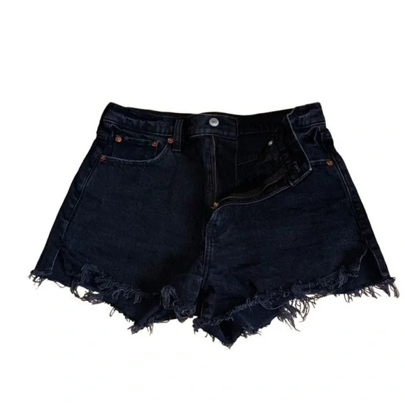 Abercrombie & Fitch Black High Waist Women Shorts Size 27/4 - Picture 8 of 11